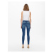 Tmavě modré dámské skinny fit džíny s vyšisovaným efektem ONLY Blush