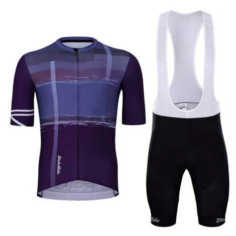 HOLOKOLO Cyklistický krátký dres a krátké kalhoty - EUPHORIC ELITE - černá/fialová