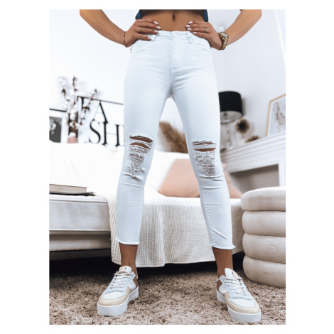 Bílé dámské džíny Bílá BASIC
