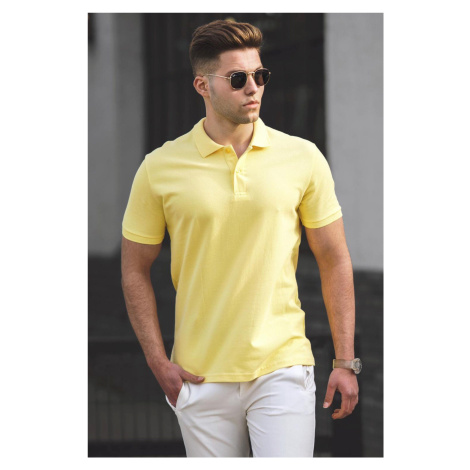 Madmext Yellow Basic Polo Men's T-Shirt 5101