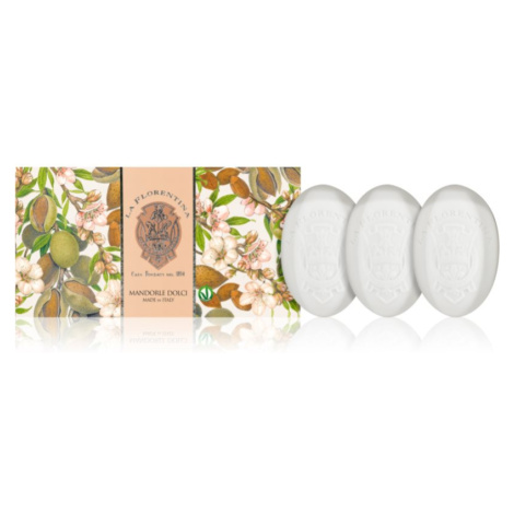 La Florentina Sweet Almonds Hand Soap sada tuhých mýdel s mandlovým olejem 3x150 g