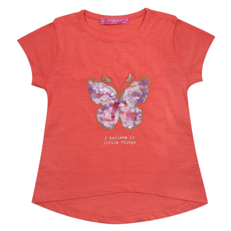 Dívčí tričko s korálovým motýlem FASARDI