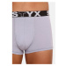 Styx 3PACK pánské boxerky sportovní guma šedé L