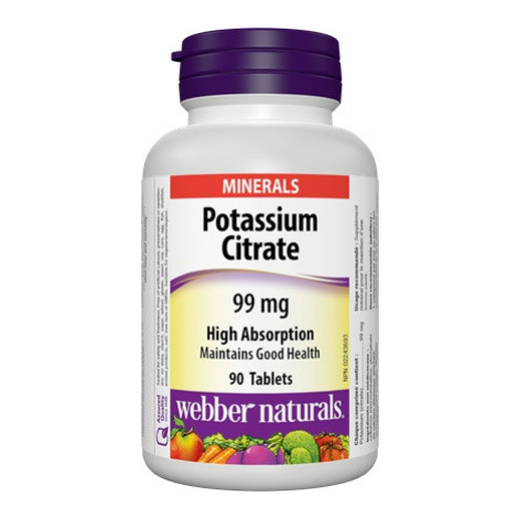 Webber Naturals Potassium Citrate (draslík) 90 tablet