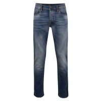 Modré pánské džíny s vyšisovaným efektem Jack & Jones Mike