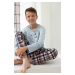 Chlapecké pyžamo Taro Parker - bavlna Světle modrá