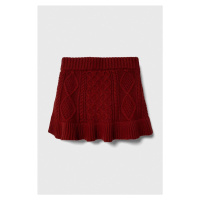 Dětská sukně Abercrombie & Fitch červená barva, mini, áčková