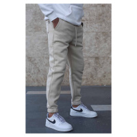 Madmext Beige Raised Basic Men's Sweatpants 5482