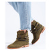 Pk Trendy kotníčkové boty dámské zelené na klínku ruznobarevne