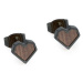 Náušnice s dřevěným detailem Apis Nox Earrings Heart