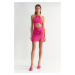 Trendyol X Zeynep Tosun Fuchsia Draped Detailed Skirt