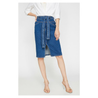 Koton Tie Waist Jean Skirt