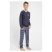 Chlapecké pyžamo Taro Roy - bavlna Tmavě modrá
