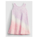 GAP růžové dětské šaty tie-dye tank dress