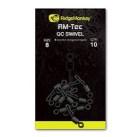 RidgeMonkey RM-Tec Quick Change Swivel Velikost 8 10ks