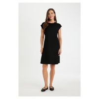 DEFACTO A-Line Crew Neck Short Sleeve Midi Dress