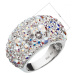 Stříbrný prsten s krystaly Swarovski crystaly ab 35028.2 AB efekt 62