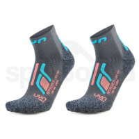 UYN Trekking Approach Low Cut 2prs Pack W S100352G357 - grey/turquoise /40