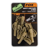 FOX Edges Lead Clip + Pegs Velikost 7 Trans Khaki 10+10ks