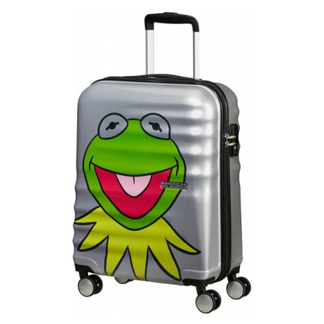 American Tourister Kabinový cestovní kufr Wavebreaker Disney Spinner 36 l - Kermit Sparkle