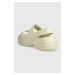 Sandály Crocs Skyline Slide dámské, béžová barva, na platformě, 208183