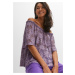 Bonprix BODYFLIRT krajkové Carmen tričko Barva: Fialová, Mezinárodní