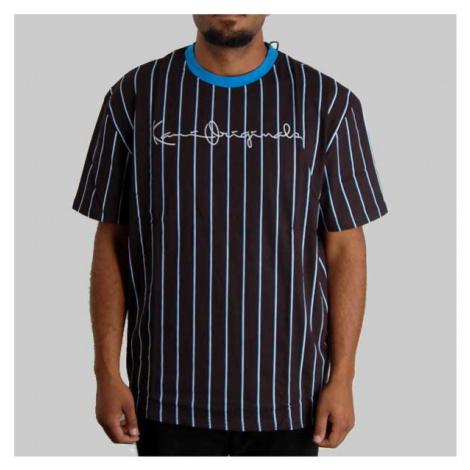 Karl Kani Originals Block White - Maglietta Uomo In 100% Cotone, Girocollo, Con Logo Ricamato