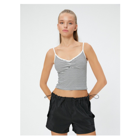 Koton Parachute Mini Shorts with Drawstring Waist, Stopper and Flap Pocket