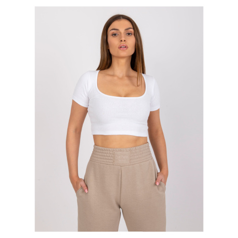 BÍLÝ CROP TOP MONTREAL -WHITE Bílá Rue Paris