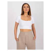 BÍLÝ CROP TOP MONTREAL -WHITE Bílá