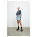 VATKALI Thick pleated denim skirt