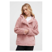 Mikina Burton dámská, růžová barva, s kapucí, hladká