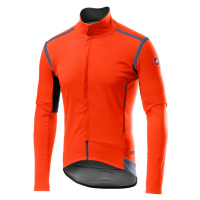 CASTELLI Cyklistická zateplená bunda - PERFETTO ROS CONVERT - oranžová