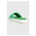 Pantofle Toms Alpargata Mallow Slide dámské, zelená barva, na platformě, 10019721