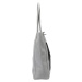 Kožená kabelka přes rameno MiaMore 01-060 šedá / černá