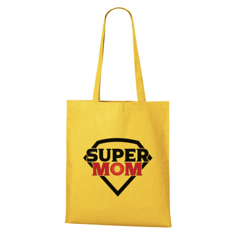 DOBRÝ TRIKO Bavlněná taška s potiskem Super mom Barva: Žlutá