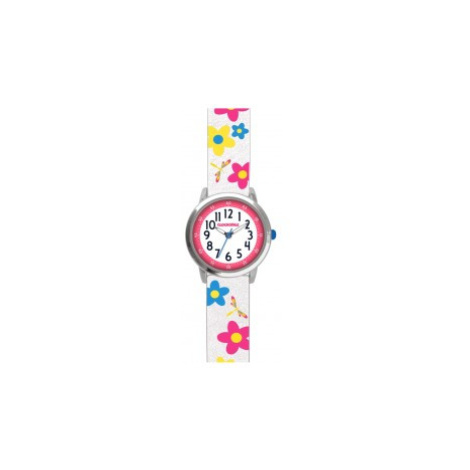 Květované bílé dívčí hodinky CLOCKODILE FLOWERS CWG5025