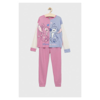 Dětské pyžamo United Colors of Benetton x Disney růžová barva