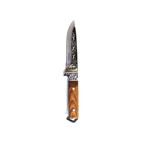 Lovecký nůž se zdobenou čepelí, 26 cm FEDUS
