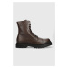 Kožené boty Tommy Jeans TJM CASUAL BOOT pánské, hnědá barva, EM0EM01244