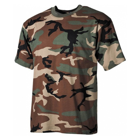 Bavlněné tričko US army MFH® s krátkým rukávem - woodland Max Fuchs