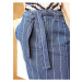 Modrá pruhovaná krátká džínová sukně se zavazováním ORSAY