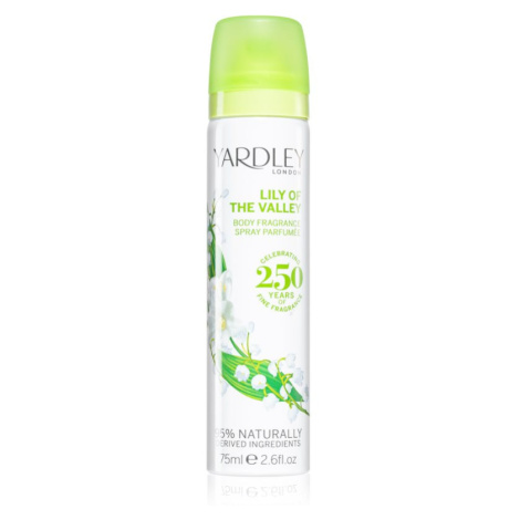 Yardley Lily Of The Valley tělový sprej pro ženy 75 ml