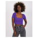 TMAVĚ FIALOVÝ CROP TOP MONTREAL -DARK VIOLET Fialová