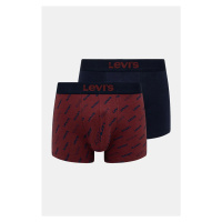 Boxerky Levi's 2-pack pánské, tmavomodrá barva, 37149-1010