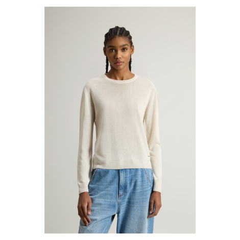 Svetr woolrich sheer crew knit white