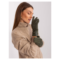Khaki elegantní dámské rukavice