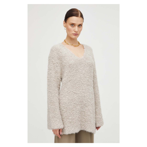 Vlněný svetr By Malene Birger dámský, béžová barva, hřejivý