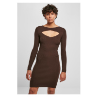 Dámské šaty // Urban Classics / Ladies Cut Out Dress brown