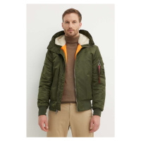 Bunda Alpha Industries MA-1 Hooded pánská, zelená barva, zimní, 158104.257